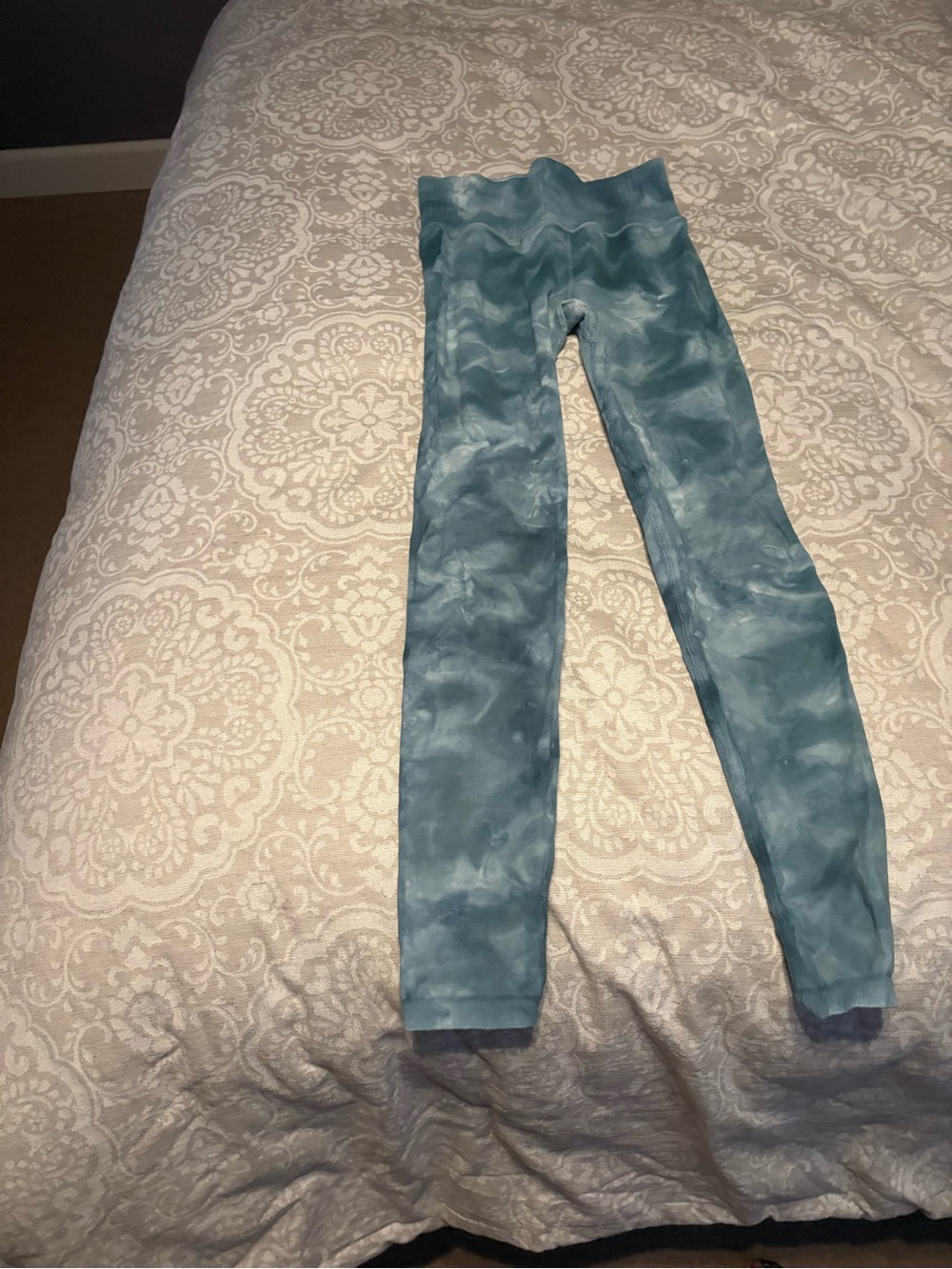 Free People Teal Tie-Dye Leggings